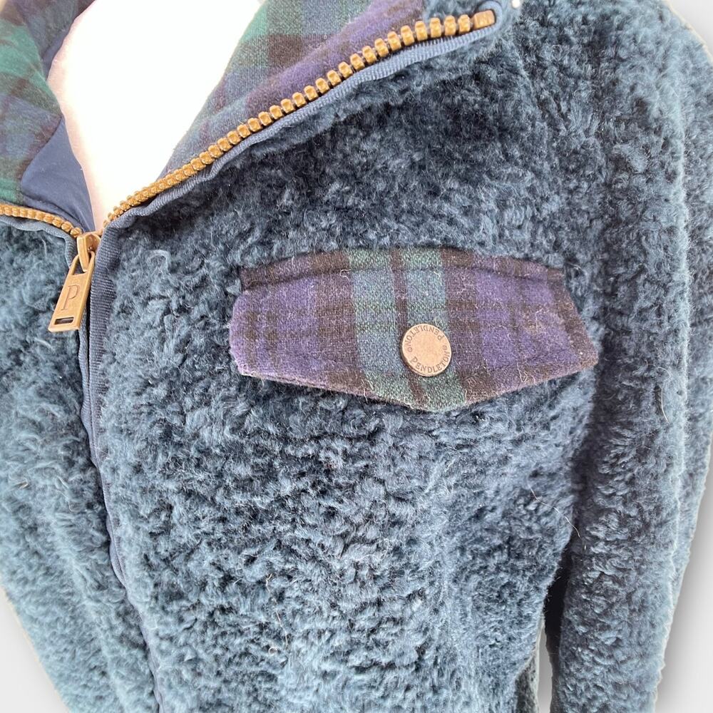 Pendleton Fuzzy Sherpa Fleece Wool Jacket Plaid T… - image 5